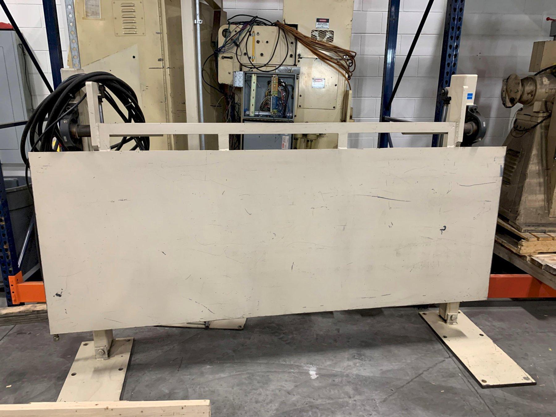 CHS #ETT-36, 36" width single stock exit threading table, pneumatic raise & lower, adj. exit side pass line - Image 1