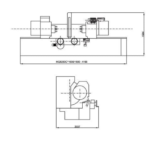 23.6" x 63" SJMC #MQ8260Cx1600 & MQ8260Cx1800, crankshaft grinder, 600mm swing over table - Image 2