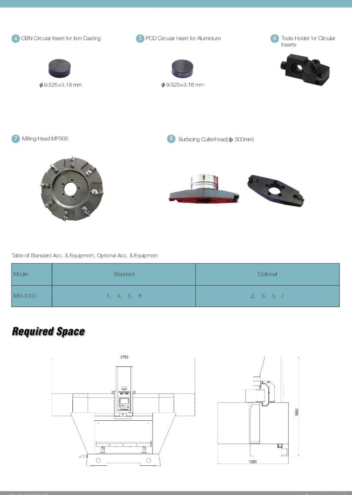 SJMC #MG1000, block grinding & milling machine, automatic downfeed CNC touch screen - Image 9