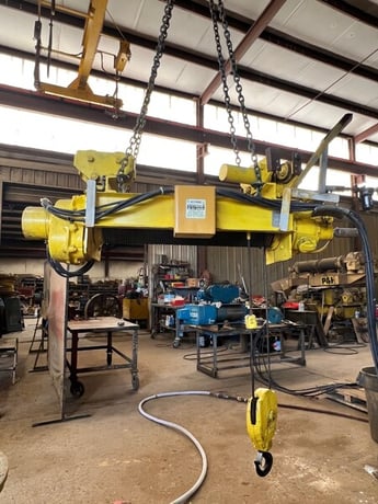5 Ton, Yale #CEW5X89RT22S2, AIR Hoist with underhung motor driven trolley, 22 FPM hoist - Image 3