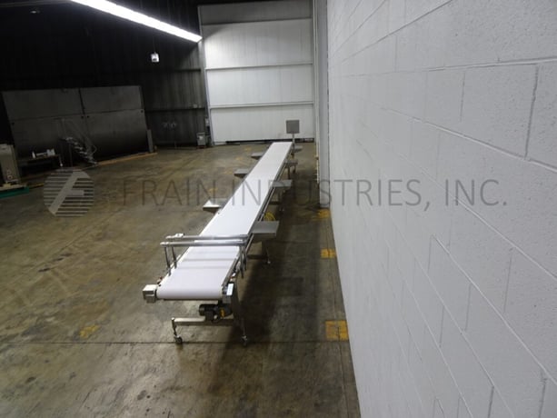 30" wide x 39.6' long, Unifiller, Stainless Steel frame belt conveyor, 40"-45" infeed/discharge range - Image 3