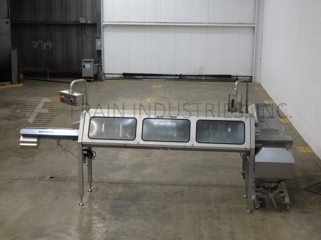 Sormac #WOS-1A/UP-8000, peeler, topper & segmentor, 75-85 pieces/minute, swing arm controller, mounted on - Image 4