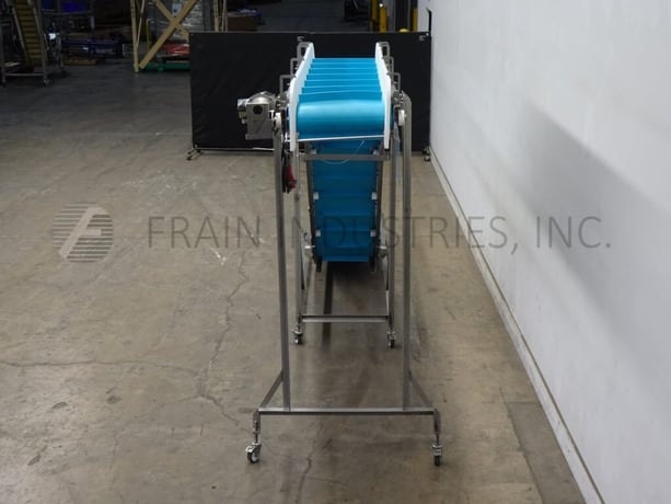22" wide x 21.2' long, Tri-Mach, Stainless Steel inclined cleated conveyor, 96" discharge height - Image 4