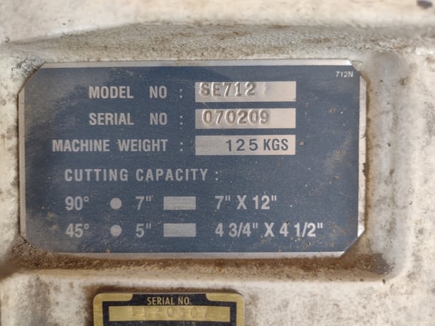 Dake Johnson #712, Horizontal Bandsaw - Image 3
