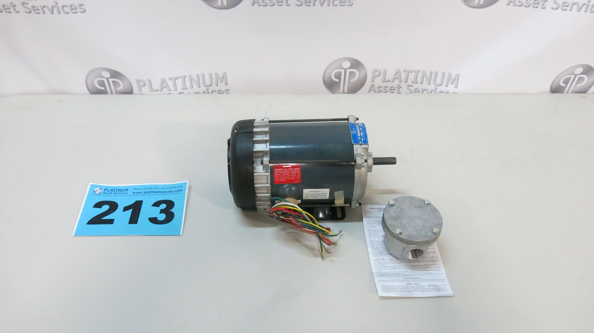 .3 HP 1725 RPM Marathon S87-939 56C17G5315J-P, Frame 56, explosion proof motor, 115/230 Volts, new - Image 1