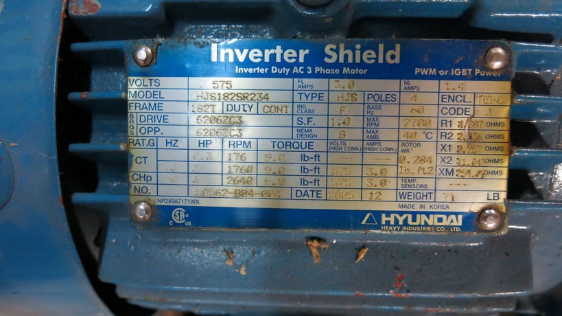 Textron / Textron Drive, inverter controlled industrial transmission, 3 HP, 2700 RPM, 575 Volts - Image 4
