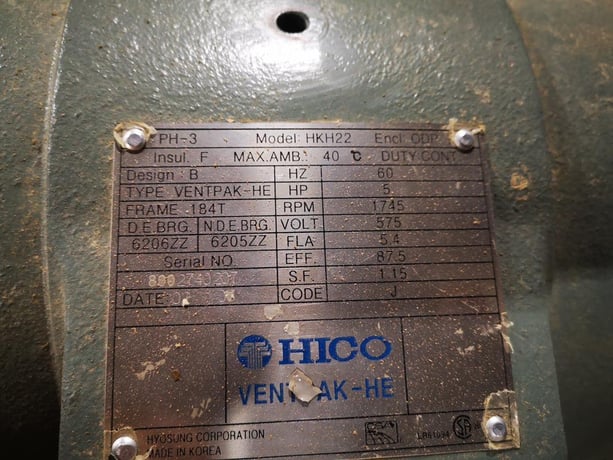 5 HP Ingersoll-Rand #T30, tank mounted, piston type air compressor, 125 psi, 135 gallon tank - Image 7
