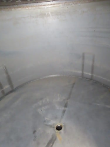 900 gallon Stainless Steel vertical tank with cone bottom, 75.5" dia. x 48" straight wall - Image 8