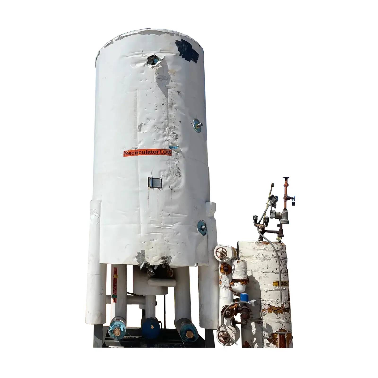 1405 gallons, RVS, Vertical Ammonia Recirculator, 50" x 132" tank, 250 psi @ 300 F, (2) 10 HP pump, 1996 - Image 1