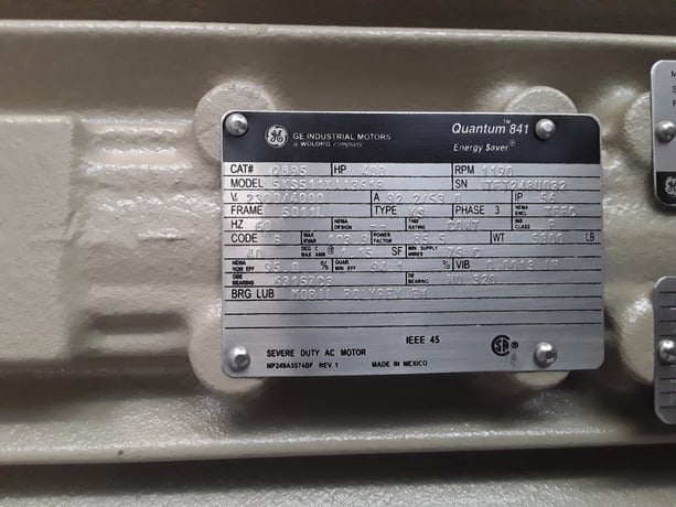 400 HP 1200 RPM General Electric, Frame 5010/11L, TEFC, Roller, IEEE 841,2300/4160 Volts, new, Q895 3 in - Image 1