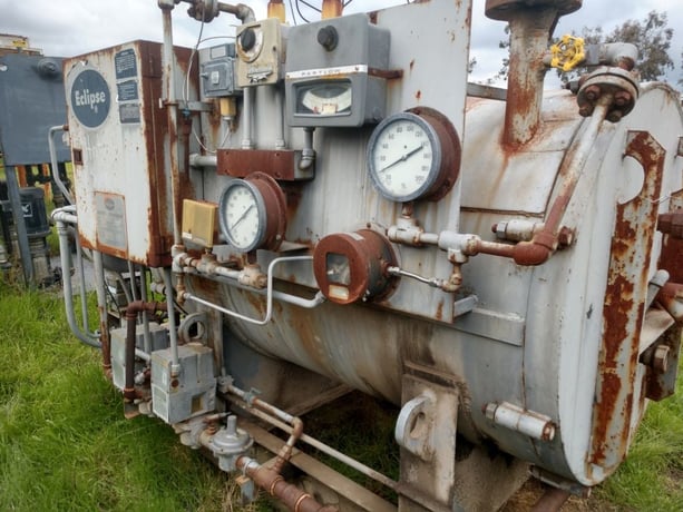 750000 BTU Eclipse Dpwtherm boiler, hot oil, gas/#2 oil, 80 sq.ft., 150 psi, 1974, #S733018 - Image 1