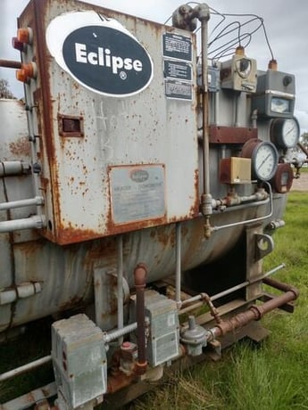 750000 BTU Eclipse Dpwtherm boiler, hot oil, gas/#2 oil, 80 sq.ft., 150 psi, 1974, #S733018 - Image 2