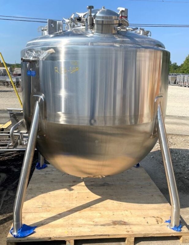 660 gallon Mueller, Stainless Steel Reactor, 70" diameter, 51 psig shell, 150 psig jacket, 300 F - Image 2