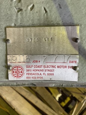 600 HP 3600 RPM Toshiba, Frame 507USS, Drip-Proof Ball Bearing, 460 Volts - Image 2