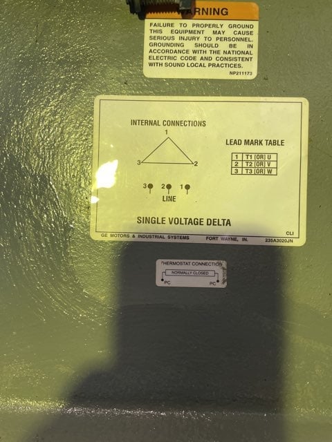 150 HP 3600 RPM General Electric, Frame 445TSC, TEFC BB, 460 Volts, New Surplus (2 available) - Image 1