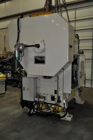 90 Ton, Lem #4508C, straight side double crank high-speed press, 3.1" stroke, 9.8" Shut Height,.11"adj. - Image 2