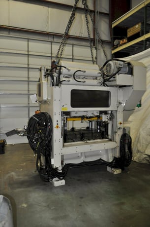 90 Ton, Lem #4508C, straight side double crank high-speed press, 3.1" stroke, 9.8" Shut Height,.11"adj. - Image 3