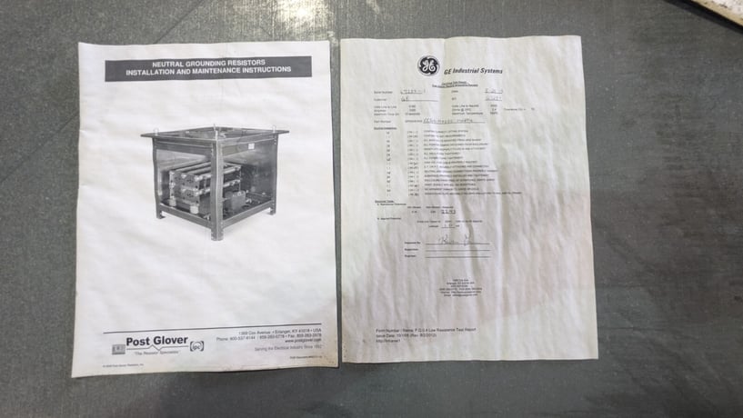 1000 Amp. General Electric, Neutral Ground Resistor, 2.40 Ohms, 2400 Volts, 10 Sec. Duty, NEW - Image 6