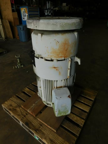 100 HP 3555 RPM Westinghouse TAFC, Frame 400VP, Vertical Motor, 460 Volts, 1 S.F., 3 phase, Used - Image 10