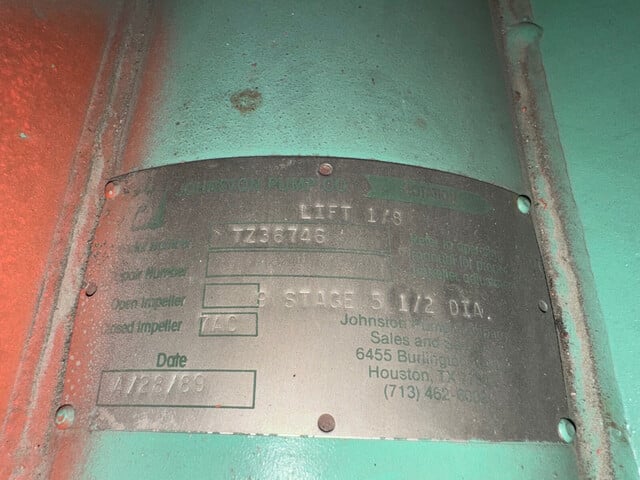 Johnston, Multi-Stage Pump, 9 Stages, 5-1/2" diameter, 3" x 4" Flange, NEW - Image 2