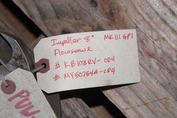 FlowServe #KB103RV-CD4, MY50754A-CD4, Pump Impeller, 6-5/8" diameter, 316 Stainless Steel, NEW - Image 3