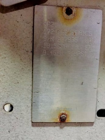 1" #1724F4SESEM1C5, Anti Foam Feed Pump, Size 1" x 1", 10.5/9.4 GPH @ 100/350 psi, 1 HP - 1725 RPM Motor, Used - Image 7