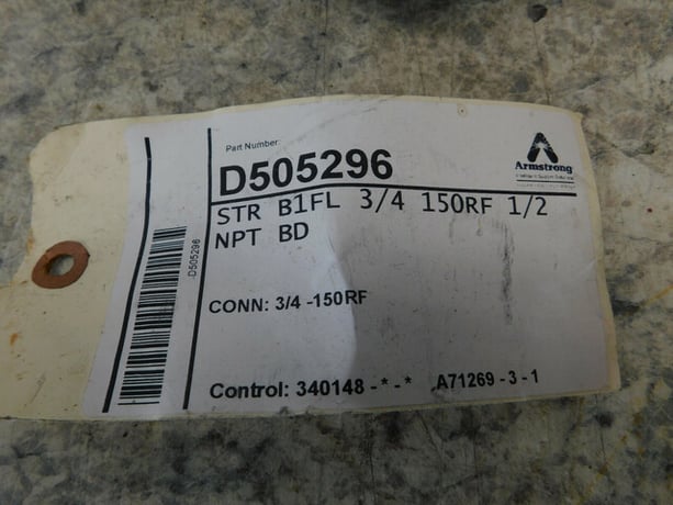 3/4" Armstrong #D505296, Strainer, 150# Flanged, 1/2 NPT, NEW - Image 2