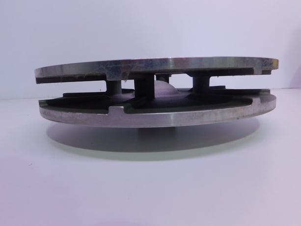 Pump Impeller, 13-1/4" outside dimension, 1-1/4" Bore. CD4MCu, NEW - Image 3