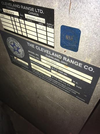 80 gallon Cleveland #KGM80CP, stationary Natural gas steam kettle, Stainless Steel spring assist EZ-Lift cover - Image 7