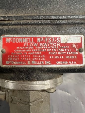 McDonnell & Miller #FS7-SD, Flow Switch, 1000 psi, 300 F, 115-230 V - Image 2