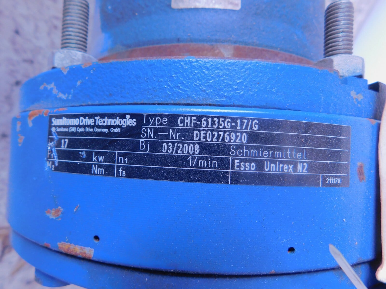 Sumitomo #CHF-6135G-17/G SM-Cyclo Drive Speed Reducer Gearbox Horizontal Mnt, New - Image 5