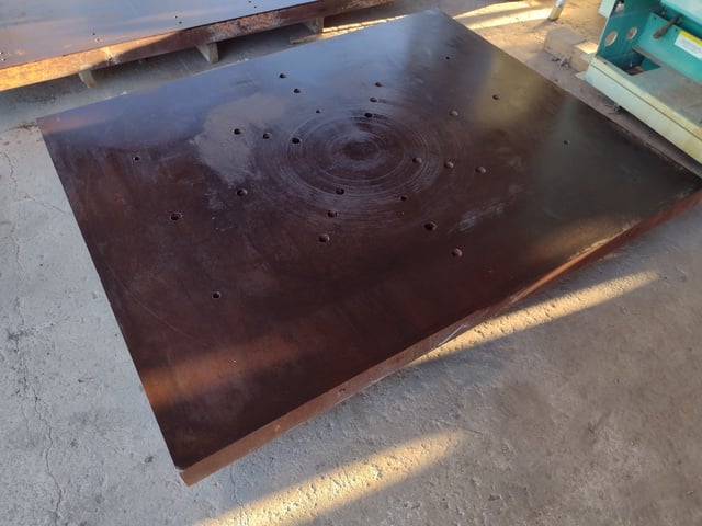 59-1/4" x 48" x 3", Steel floor plate, w/ through holes - Image 2