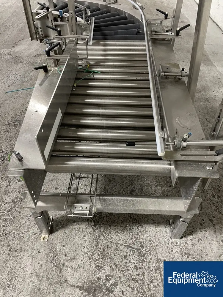 16" wide x 36' long, CPW, Powered Roller Conveyor, 90&deg; angle rubber roller segment, 1 HP, 230/460 V motor - Image 5