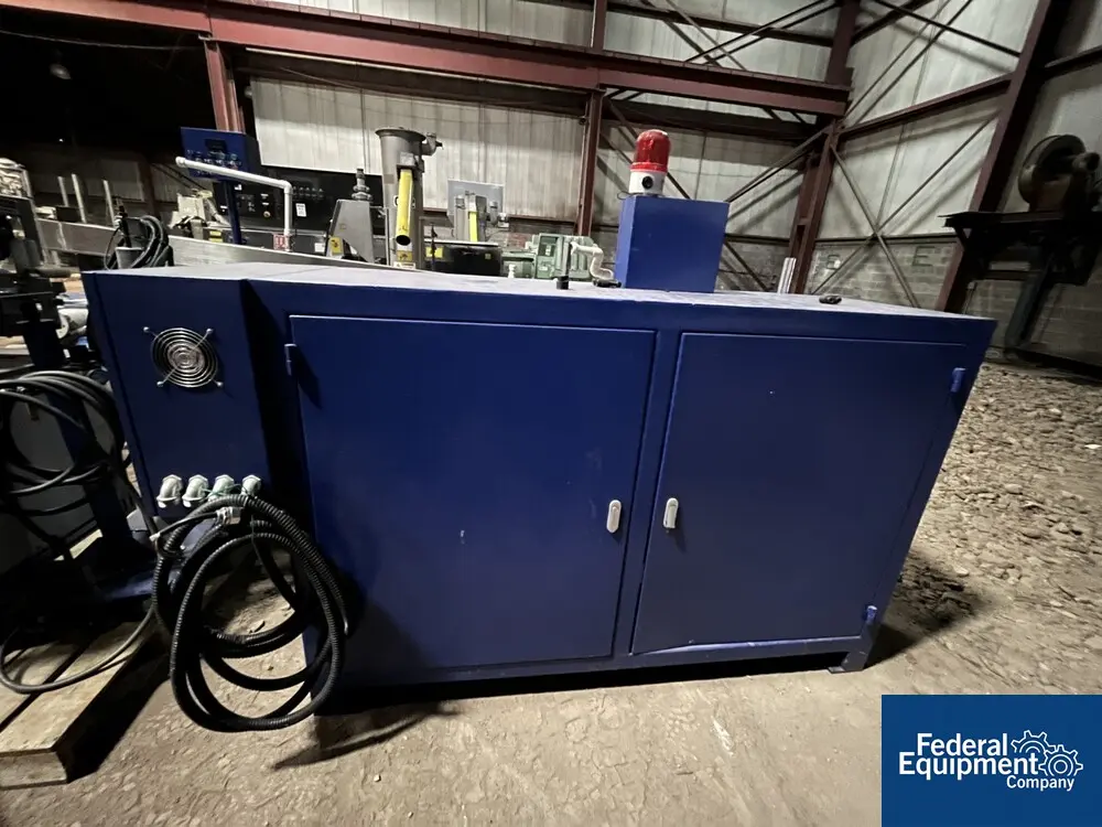1.6" Cissco Machinery #ABS-40/28, strand extrusion line w/ single screw extruder, 28:1 L/D, 10 HP, 112' L - Image 3