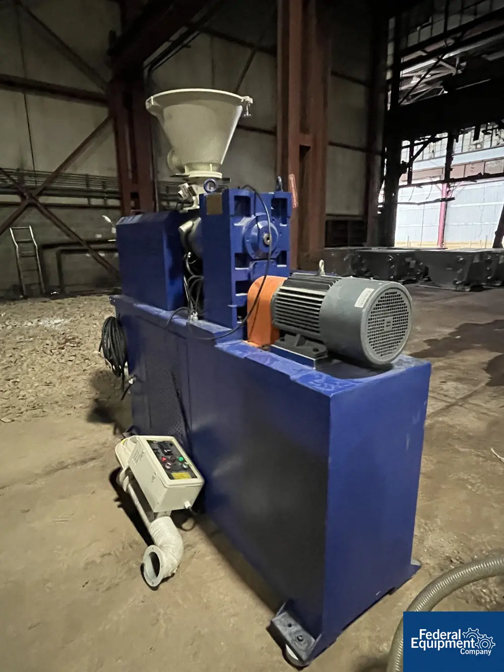 1.6" Cissco Machinery #ABS-40/28, strand extrusion line w/ single screw extruder, 28:1 L/D, 10 HP, 112' L - Image 7