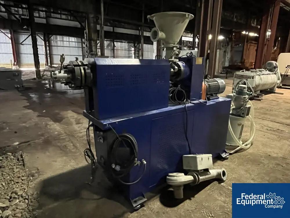 1.6" Cissco Machinery #ABS-40/28, strand extrusion line w/ single screw extruder, 28:1 L/D, 10 HP, 112' L - Image 8
