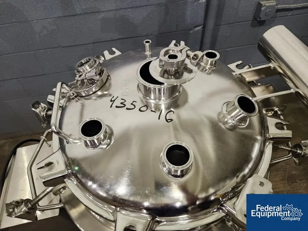 50 gallon Befco, Reactor, Stainless Steel, 24" diameter x 26" straight side, 50 psi internal, 75 psi jacket - Image 5