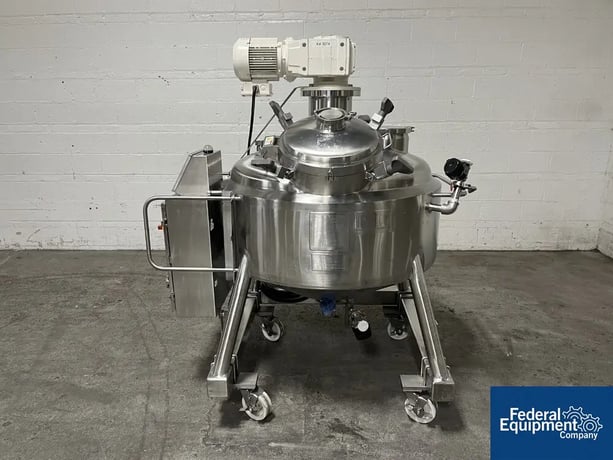 80 gallon DCI, Reactor, 316 Stainless Steel, 40" diameter x 11" straight side, 30 psi internal, 140 psi - Image 1