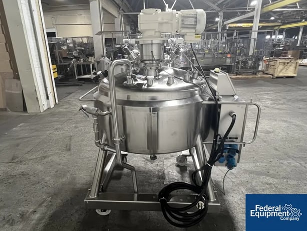 80 gallon DCI, Reactor, 316 Stainless Steel, 40" diameter x 11" straight side, 30 psi internal, 140 psi - Image 6