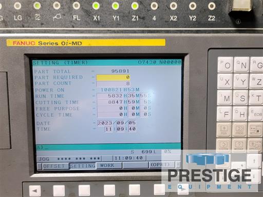 Feeler #VMP-1100, 4-Axis, 43" X, 24" Y, 23" Z, 10000 RPM, 23" x47" tbl, 4th Axis r/tab, Fanuc 0i-MD CNC - Image 9