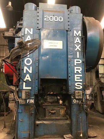 2000 Ton, National Maxi Press, 12" stroke, 35" Shut Height, 60 SPM, 150 HP - Image 2
