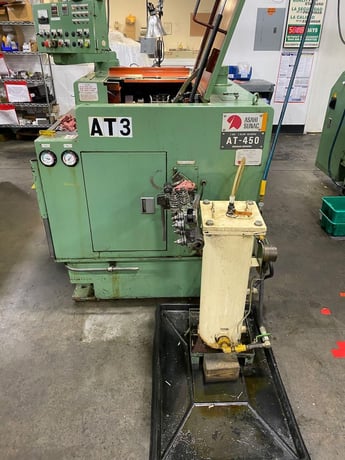 5/32" Asahi Sunac Sunac #AT-450, high speed 2 die 2 blow cold header, bushing cutoff, PKO, 330 PPM, 1993 - Image 2