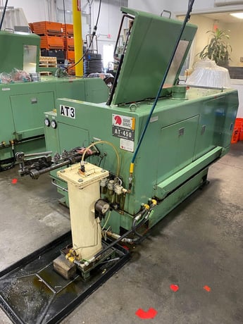 5/32" Asahi Sunac Sunac #AT-450, high speed 2 die 2 blow cold header, bushing cutoff, PKO, 330 PPM, 1993 - Image 7