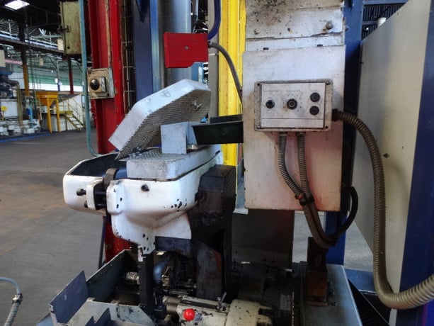 3/8" Shimazu #Super-3F, twin spindle nut tapper, 80-100 PPM, hopper, magnetic chip separator, 1990 - Image 7