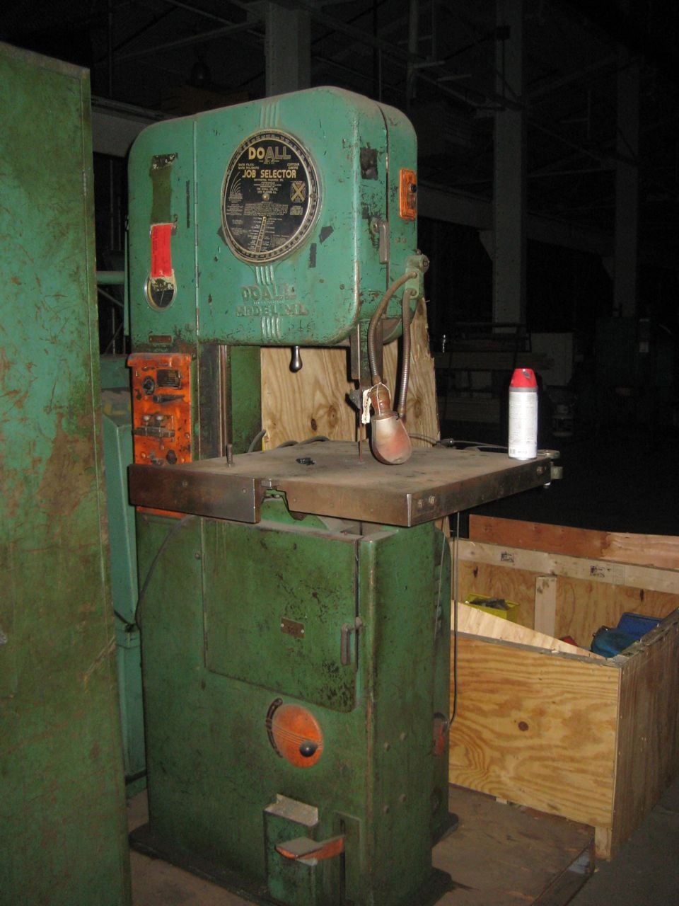 DoAll #ML, vertical band saw with welder, AC motors & controls, with cabinet of blades - Image 1