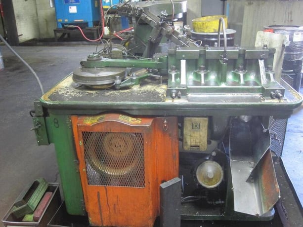 5/16" x 2" Hartford #312, horizontal hand feed thread roller, adjustable pitman, vibratory bowl - Image 1