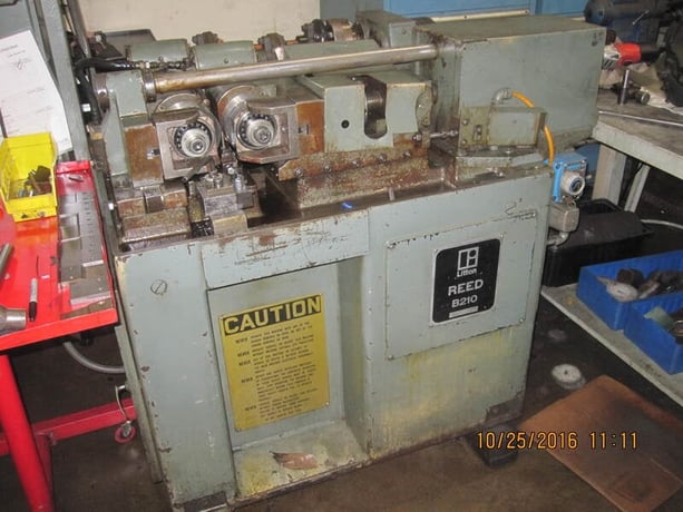 1-3/8" x 3-1/8" Reed-Prentice #B210, 2 die cylindrical thread roller, 5 HP, infeed only, hydraulic tank - Image 1