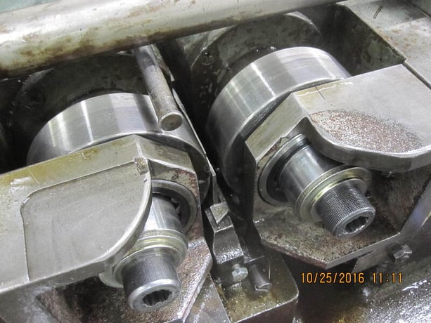1-3/8" x 3-1/8" Reed-Prentice #B210, 2 die cylindrical thread roller, 5 HP, infeed only, hydraulic tank - Image 3