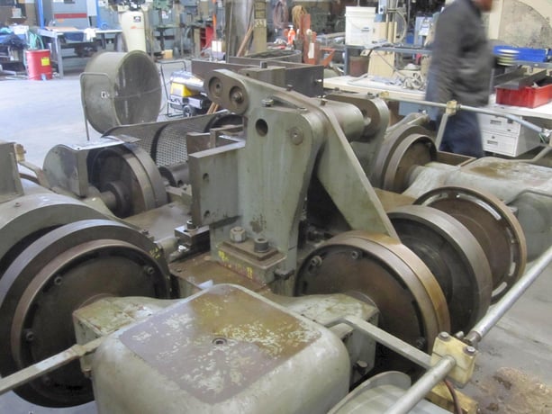 Baird #5, 4-slide, 5/16" wire diameter, 1-3/8" strip width, 15"/16-1/2" feed length, 37-112 PPM, 5 HP - Image 4