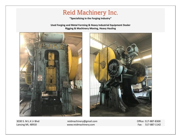 2000 Ton, Ajax, mechanical forging press, 12" stroke, 150 HP - Image 1
